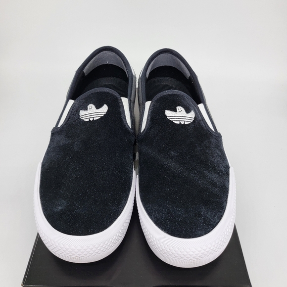New Adidas Shmoofoil Slip-On Skateboarding Shoes 'Core Black' Size M 10/W 11 - Picture 4 of 9